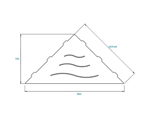 Металлическая полка RGW MT-02B 49279902-04 угловая Черная