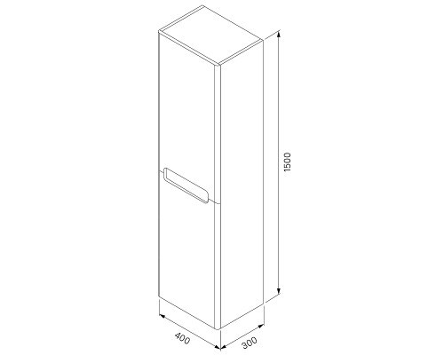 Шкаф пенал Iddis Edifice 40 EDI40L0i97 подвесной Светло-серый