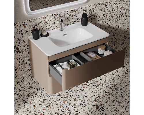 Тумба с раковиной Iddis Edifice 80 EDI80C0i95K подвесная Капучино