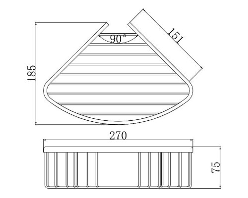 Полка корзина Aquatek AQ4006CR угловая Хром