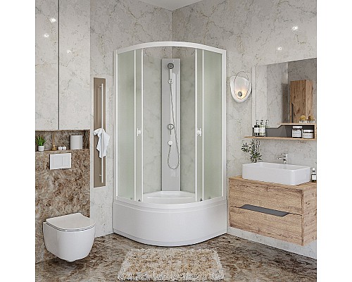 Душевая кабина Niagara Promo 80x80 P80/40/MT/BK без гидромассажа