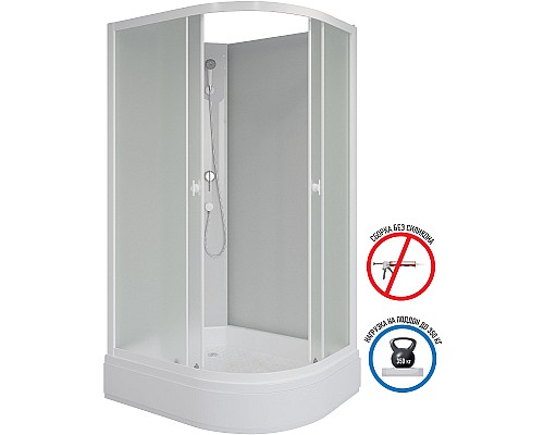 Душевая кабина Niagara Promo 90x80 L P90/80/26L/MT/BK без гидромассажа