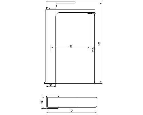 Смеситель для раковины Damixa Gala 530250300 Черный матовый