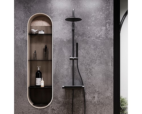 Душевая система Damixa Scandinavian Pure 936780300 Черная матовая