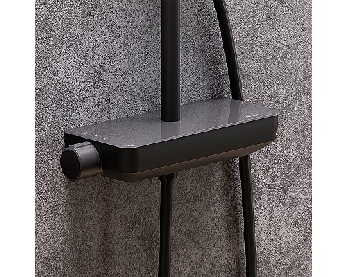 Душевая система Damixa Scandinavian Pure 936780300 Черная матовая