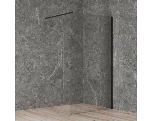 Душевая перегородка Paini 110 PAINI-WalkIN110C профиль Черный матовый стекло прозрачное