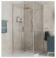 Душевой уголок Paini Dax 120x80 84CR12080 профиль Хром матовый стекло прозрачное