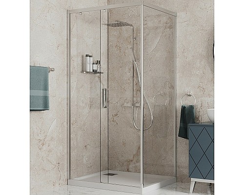 Душевой уголок Paini Dax 120x80 84CR12080 профиль Хром матовый стекло прозрачное