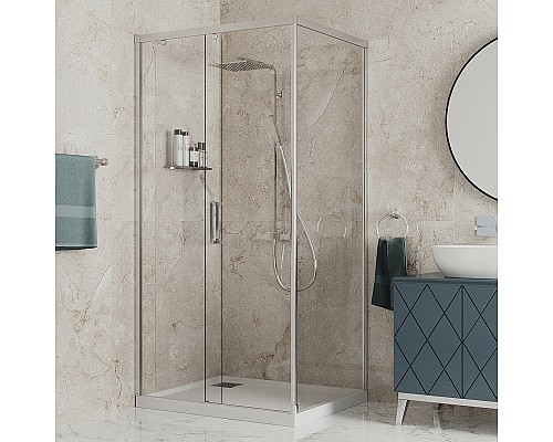Душевой уголок Paini Dax 120x80 84CR12080 профиль Хром матовый стекло прозрачное