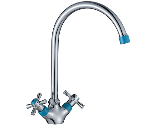 Смеситель для кухни Decoroom DR51028-Blue Хром Синий