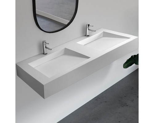 Раковина Abber Stein 120 AS2643-1.2 двойная Белая матовая