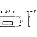 Клавиша смыва Geberit Delta 50 115.119.DW.1 Черная глянцевая
