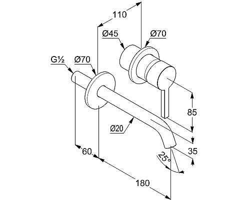 Смеситель для раковины Kludi Nova Fonte Pura 202445315 Белый матовый
