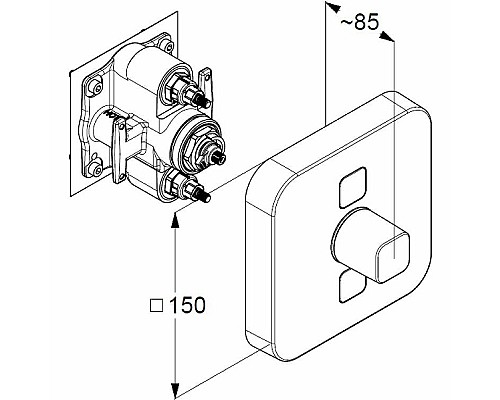Смеситель для душа Kludi Push 387110538 Хром