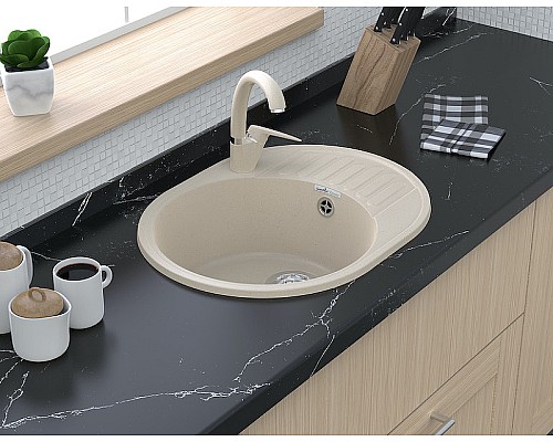 Кухонная мойка GranFest Quarz GF-Z58 Песочная Кухонная мойка GranFest Quarz GF-Z58 Песочная