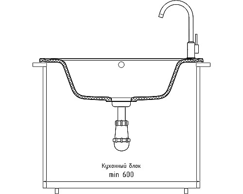 Кухонная мойка GranFest Quarz GF-ZW71 Белая