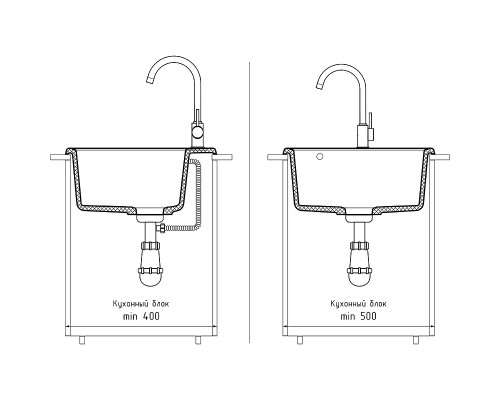 Кухонная мойка GranFest Quarz GF-Z48 Серая