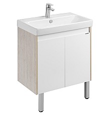 Тумба под раковину Aquaton Сканди Doors 70 1A278901SDB20 Белый глянец Дуб верона