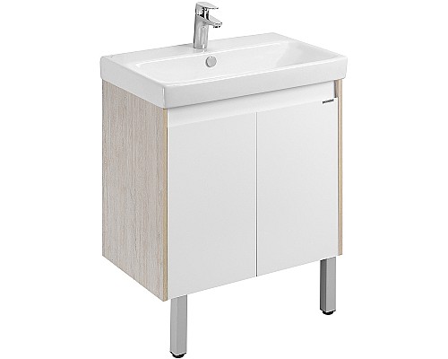 Тумба под раковину Aquaton Сканди Doors 70 1A278901SDB20 Белый глянец Дуб верона
