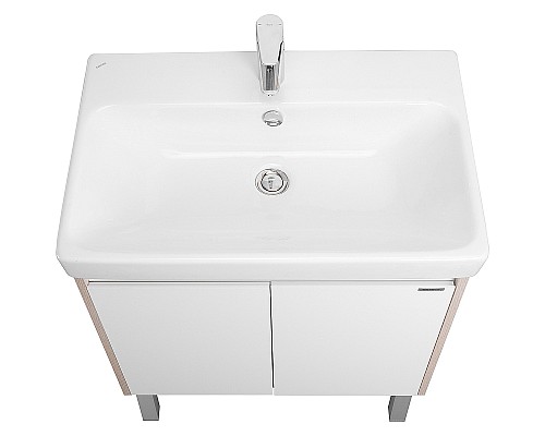 Тумба под раковину Aquaton Сканди Doors 70 1A278901SDB20 Белый глянец Дуб верона