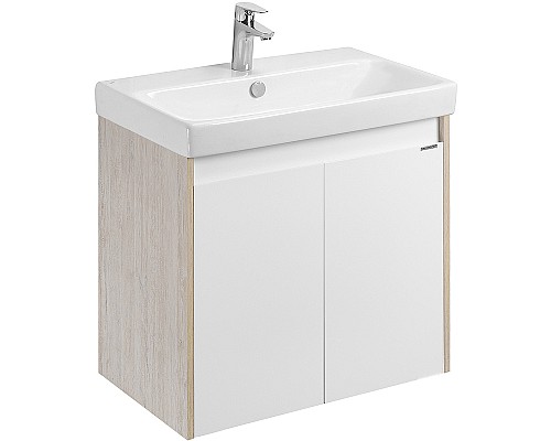 Тумба под раковину Aquaton Сканди Doors 70 1A278901SDB20 Белый глянец Дуб верона