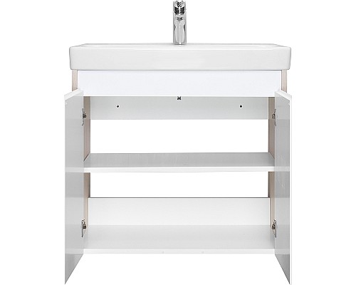 Тумба под раковину Aquaton Сканди Doors 70 1A278901SDB20 Белый глянец Дуб верона