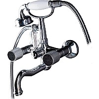 Смеситель для ванны Boheme Royal Cristal 273-Royal/CRST black Хром