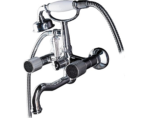 Смеситель для ванны Boheme Royal Cristal 273-Royal/CRST black Хром