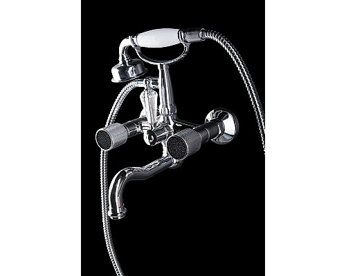 Смеситель для ванны Boheme Royal Cristal 273-Royal/CRST black Хром