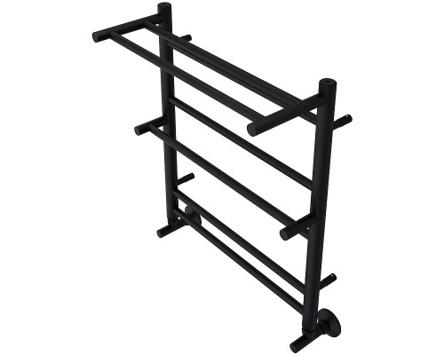 Водяной полотенцесушитель Aquatek Альфа П7 500x600 AQ RRP0760BL с полкой Черный муар