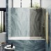 Шторка на ванну Maybah Glass MGV-75-3ш 700x1400 в широком профиле Золото стекло бронзовое матовое
