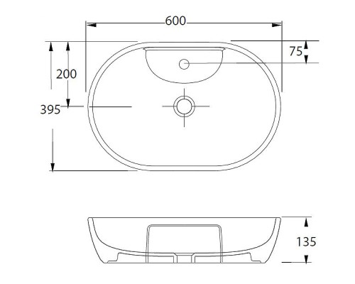 Раковина beWash Bogen 60 88611173 Латте