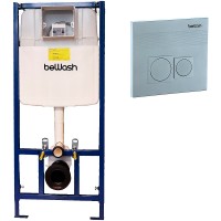 Инсталляция beWash BW74 K500RZVP0200MKK00000 для унитаза с клавишей смыва Хром матовый