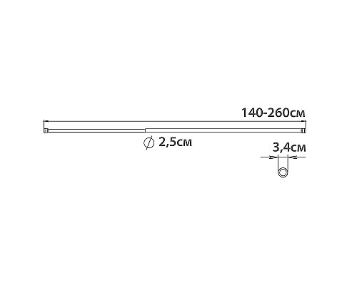 Карниз для ванны Fixsen FX-51-000 Черный