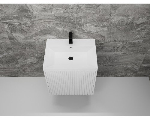 Тумба под раковину Style Line Стокгольм 60 ЛС-00002307 подвесная Белый рифленый софт