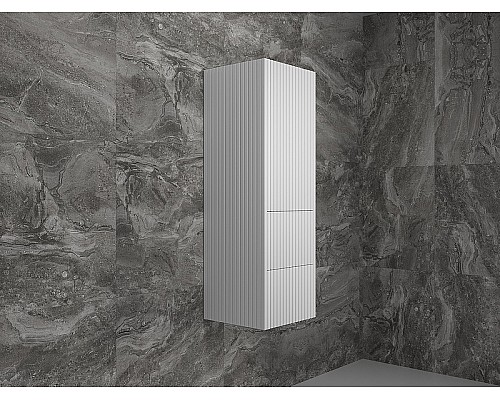 Шкаф пенал Style Line Стокгольм 36 ЛС-00002316 подвесной Белый рифленый софт