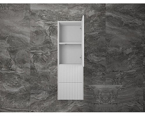 Шкаф пенал Style Line Стокгольм 36 ЛС-00002316 подвесной Белый рифленый софт