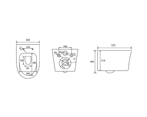 Унитаз Aquatek Ника AQ2009-00 подвесной с сиденьем Микролифт