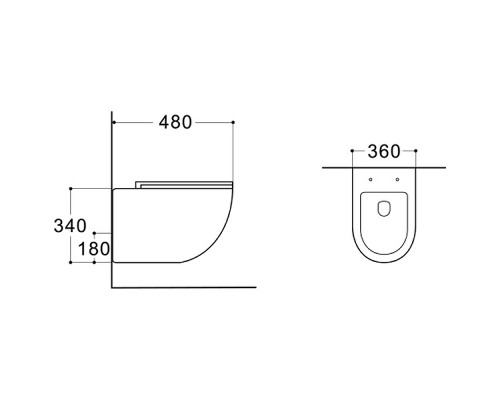 Унитаз Aquatek Европа AQ1900T-00 подвесной с сиденьем Микролифт