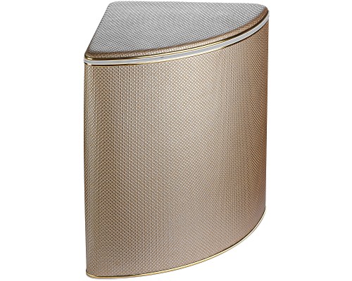 Корзина для белья Geralis RBG-U Ромб Бежевая темная, кант Золото, угловая