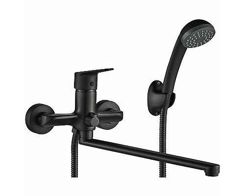 Смеситель для ванны WesnaArt Nova NOV03-320Black универсальный Черный матовый