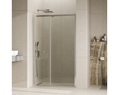 Душевая дверь WasserKRAFT Aula 120 11P05 профиль Хром стекло прозрачное