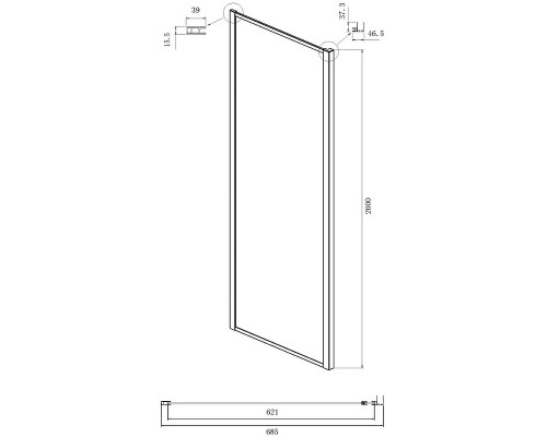 Душевой уголок Ambassador Forsa 140х70 17021120AX-70AX профиль Хром стекло прозрачное