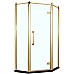 Душевой уголок Azario Ontario 100х100 R AZ-NBB3231 1000 GOLD профиль Золото стекло прозрачное