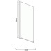 Шторка на ванну Azario Merrit 80 AZ-NF6211-1 800 профиль Серебро стекло прозрачное