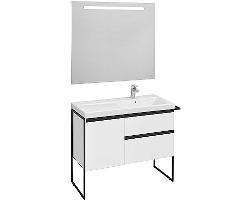 Тумба под раковину Roca Domi 100 R A857478806 подвесная Белый глянец