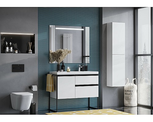 Тумба под раковину Roca Domi 100 R A857478806 подвесная Белый глянец