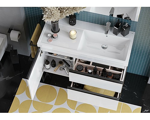 Тумба под раковину Roca Domi 100 R A857478806 подвесная Белый глянец