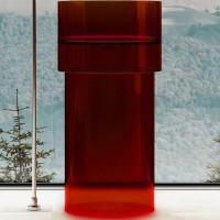 Раковина Abber Kristall 45 AT2701Rubin-H Красная