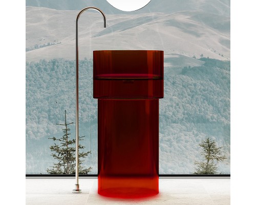 Раковина Abber Kristall 45 AT2701Rubin-H Красная